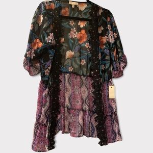 NEW True Self Sheer Lace Kimono